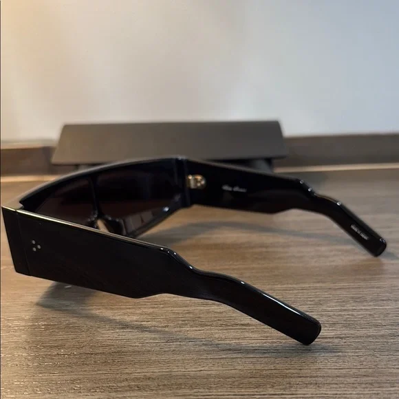 Rick Owens Gene Black Oversized Sunglasses